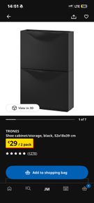 Ikea Trones shoe storage 3 packets available