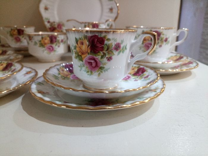 Vintage Royal Stafford 'Bouquet' Tea Set, 15 pieces