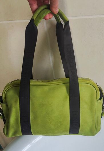 Longchamp Green Leather Women's Shoulder Handbag