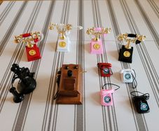 Accessories for Dolls house - miniature telephones