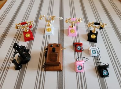 Accessories for Dolls house - miniature telephones