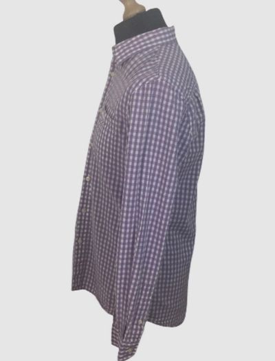 JACK WILLS Purple White Gingham Check Long Sleeve Cotton Shirt M includes postage