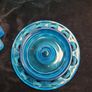 Art Deco Josef Inwald Poisson Volant Fish Centerpiece Set Blue Glass 1930s Rare Image 3