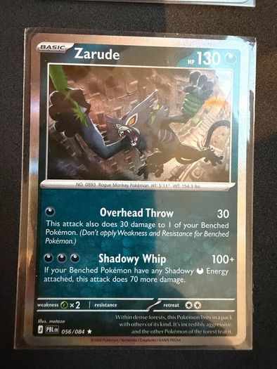 Set of 4 Pokemon Cards Zarude, Chi-Yu, Yveltal, Chien-Pao
