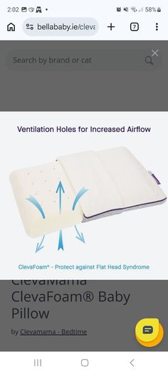 Clevamama baby pillow 0-12months