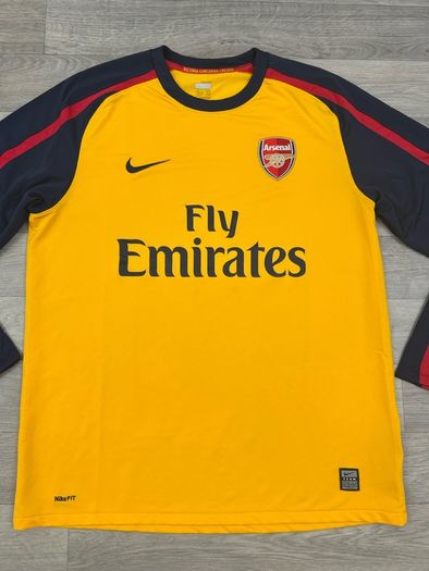 Vintage 2008 Nike Arsenal London 2008 Away Long Sleeve Jersey Shirt Mens Large