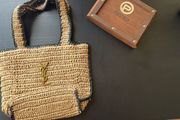 Luxury Woven Tote Bag - Camel