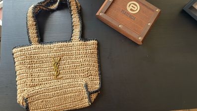 Luxury Woven Tote Bag - Camel