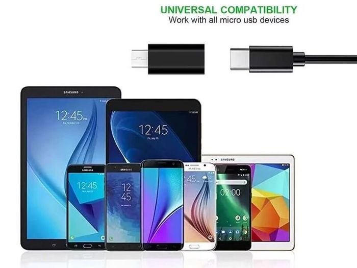Micro USB Male to USB Type-C Female Adapter