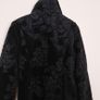Desigual Black Velvet Embossed Floral Pattern High Neck Longline Coat 8UK/36EU Image 10