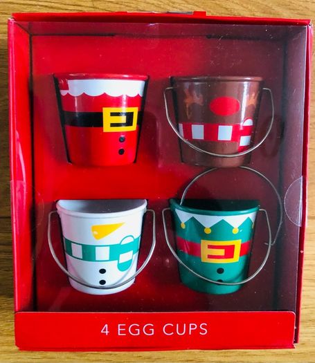 4 Christmas Egg Cups