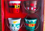 4 Christmas Egg Cups