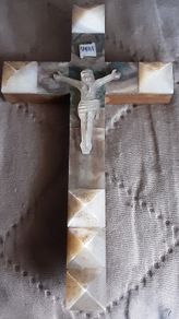 Vintage mother of pearl crucifix