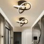 LED Ceiling Light 2 Rings Interweave Modern Creative White Black Ceiling Lamp for Hallway Office Bedroom Kitchen Living Room Warm White 22W MULTIPLE COLOURS AVAILABLE (FREE POSTAGE) Image 5