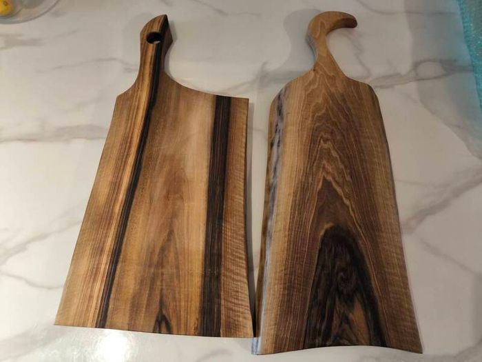 65cm One-of-a-Kind European Walnut Charcuterie Board - Solid Single Piece, Live Edge, No Glue