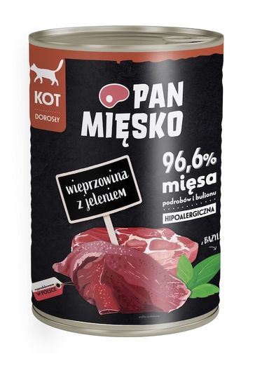 Mr Meaty Wet food for cat Pork with Deer 400g (adult)