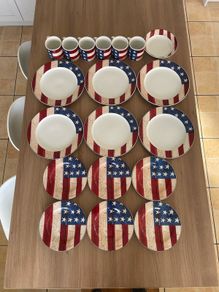 Vintage 1997 Warren Kimble 'Colonial' by Sakura Dinnerware Set