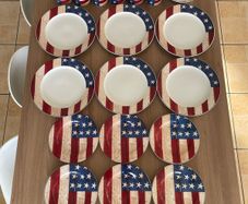 Vintage 1997 Warren Kimble 'Colonial' by Sakura Dinnerware Set