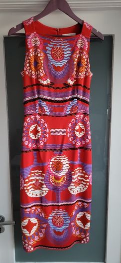 Peter Pilotto Red Abstract Dress Sz 10uk - Rrp 525 (new)