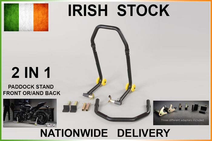 Motorcycle 2-in-1 Paddock Stand (Front & Rear)