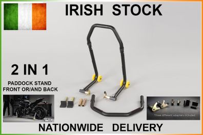 Motorcycle 2-in-1 Paddock Stand (Front & Rear)