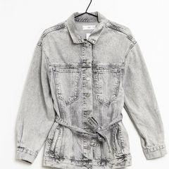 Mango denim jacket gray like a NEW