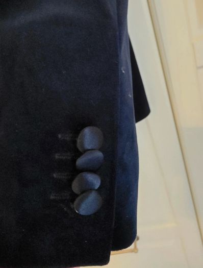 Mens navy velvet tuxedo jacket
