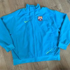 vintage Nike Fc Barcelona windbreaker kid size 12-13 years blue jacket