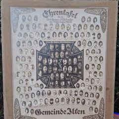 WW1 Original llten German Wall Photo Plaque Memorial
