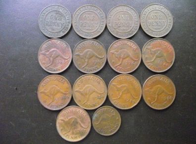 Australian Coins Collection (1913-1947)