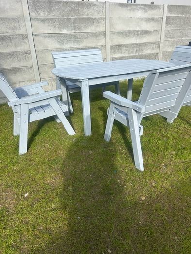 large garden table and chairs