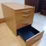Long Wooden Four Drawer Pedestal Image 3