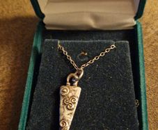 Silver Celtic Design Pendant and Necklace