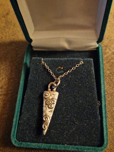 Silver Celtic Design Pendant and Necklace