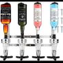6 Bottle Optics for Spirits Bar Butler Wall Mounted Bottle Bracket Alcohol Wine Upside Down Drink Dispenser Stand Rack for Home Pub or Kitchen Bar, 30ml Optic Spirit Barware Set Image 2
