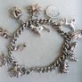 Vintage Heavy Sterling Silver Charm Bracelet length 7" - 37,9g Image 2