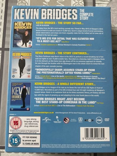 Kevin Bridges: The Complete Story. 3 DVD Boxset.