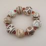 Vintage Burmese Pumtek Pyu Petrified Wood Beads Bracelet Image 2