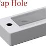 NEW SALE | Bathrooms Small Cloakroom Basin - Wall Mounted Basin - Rectangular Countertop Basin - One Left Hand Tap Image 5