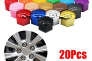 17mm 19mm 21mm 20Pcs Car Wheel Nut Caps Protection Covers Caps Auto Hub Screw Cover Black Car Tire Bolt Nut Cap Tyre Decoration