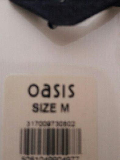 Ladies Black spotted dress Oasis NEW Size Medium
