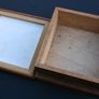 Vintage CHINESE WOODEN jewelry box unusual HANDPANTED lid 4,5" x 4,5" H 2,3" Image 4