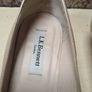Lk Bennett Saffiano Perla Rose Pale Pink Nude Leather Kitten Wedge Heels Leather Pumps Size Uk 5 Eu 38 Image 4