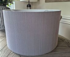 16" Grey Ribbed lampshade