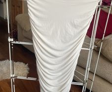 Ruched mini dress cream colour size S