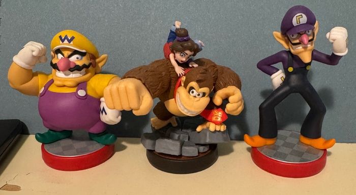 Nintendo Figures Set Wario, Donkey Kong & Waluigi