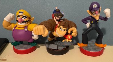 Nintendo Figures Set Wario, Donkey Kong & Waluigi