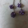 Pulse Purple Long Stone Costume  Earrings.   B.N.W.T. Image 4