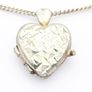 Sterling Silver Photo Locket Necklace On Signed 925 Chain Image 2