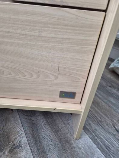 Kub Madera baby changing table and storage.